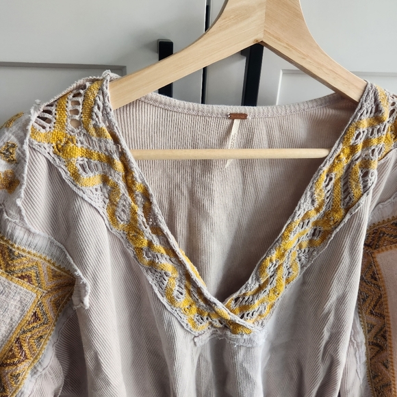 Free People Cross Country Top Blouson Crop Top Small - Picture 6 of 11